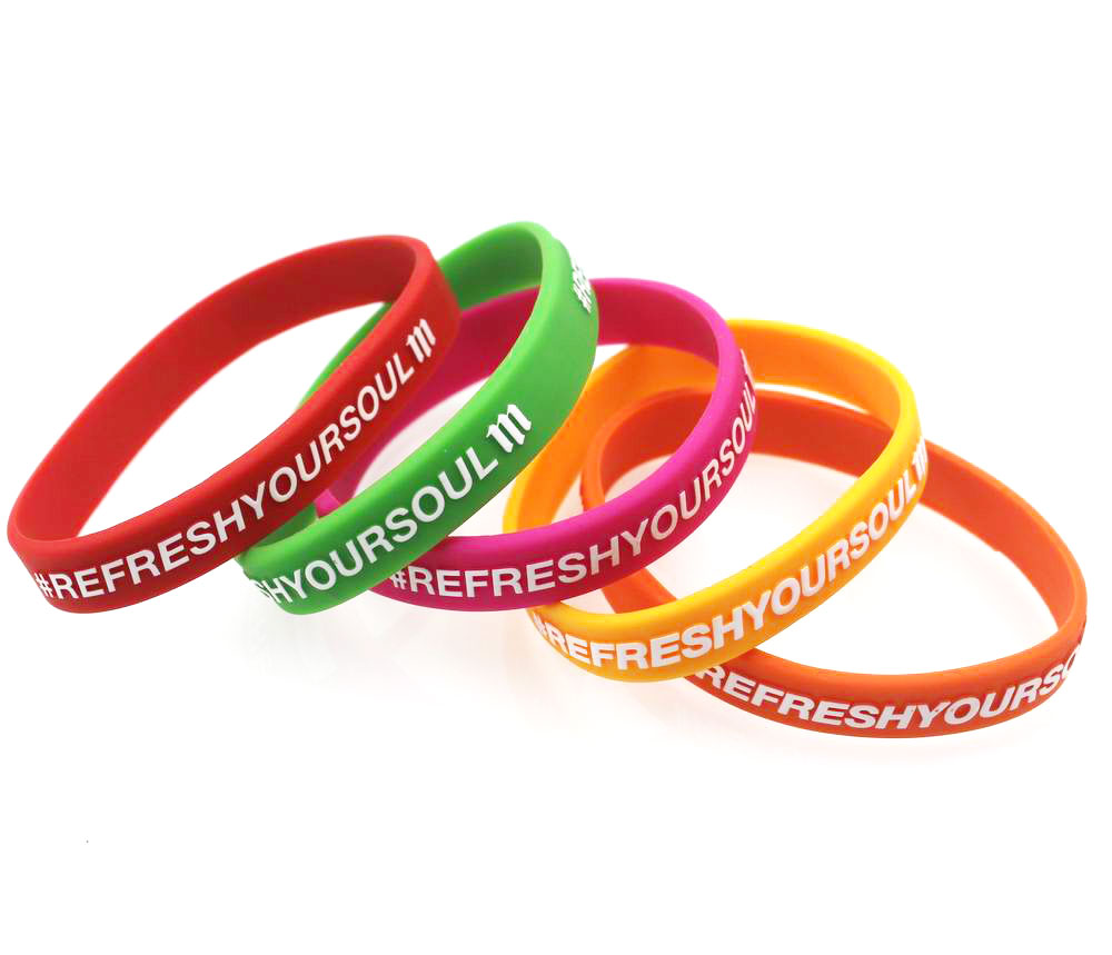 emboss logo silicone wristband fm Aimhigher