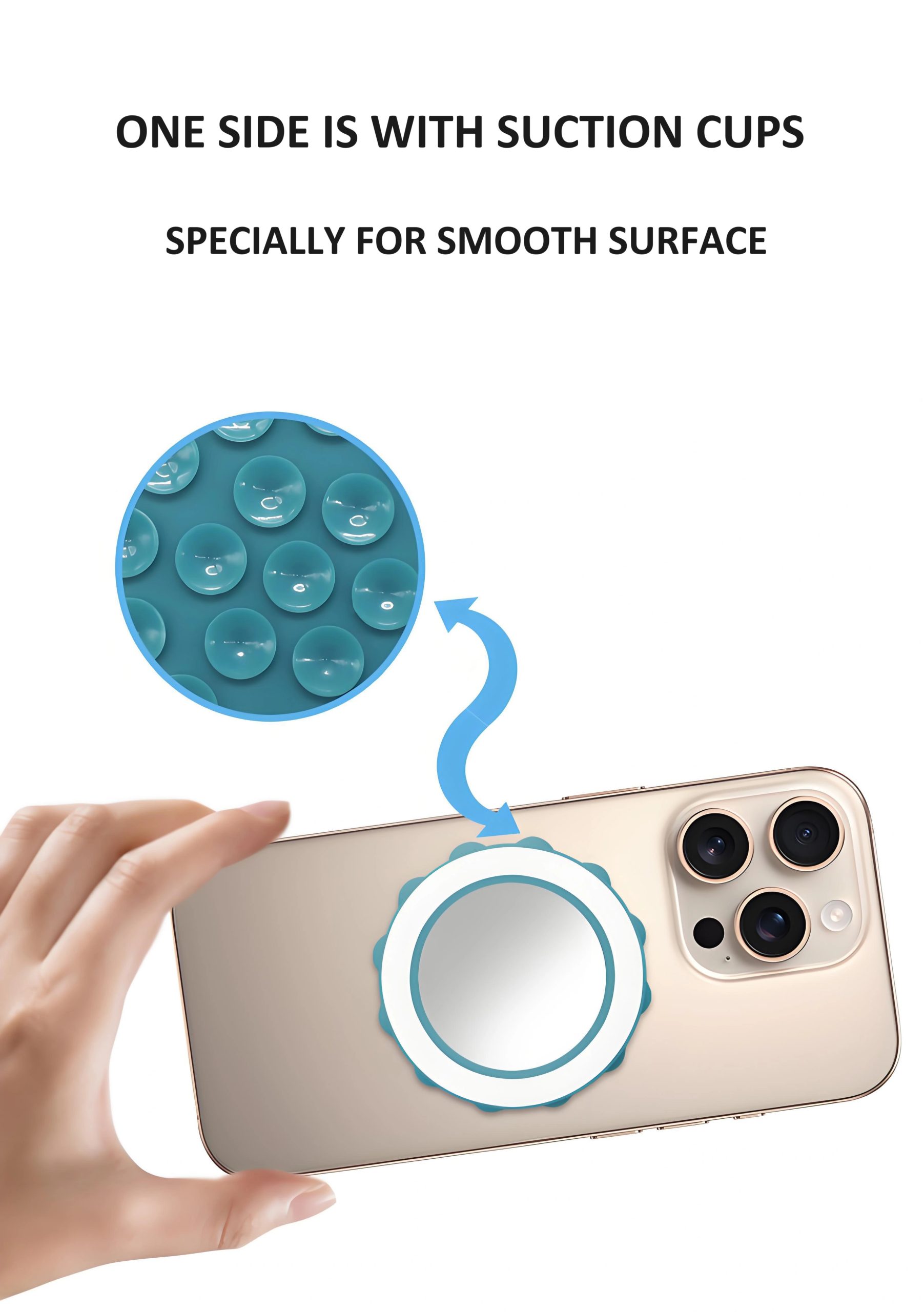 Double Side Silicone Suction Phone Case Mount Holder Cellphone Ipad Case Mobile Accessory for Phone (3)