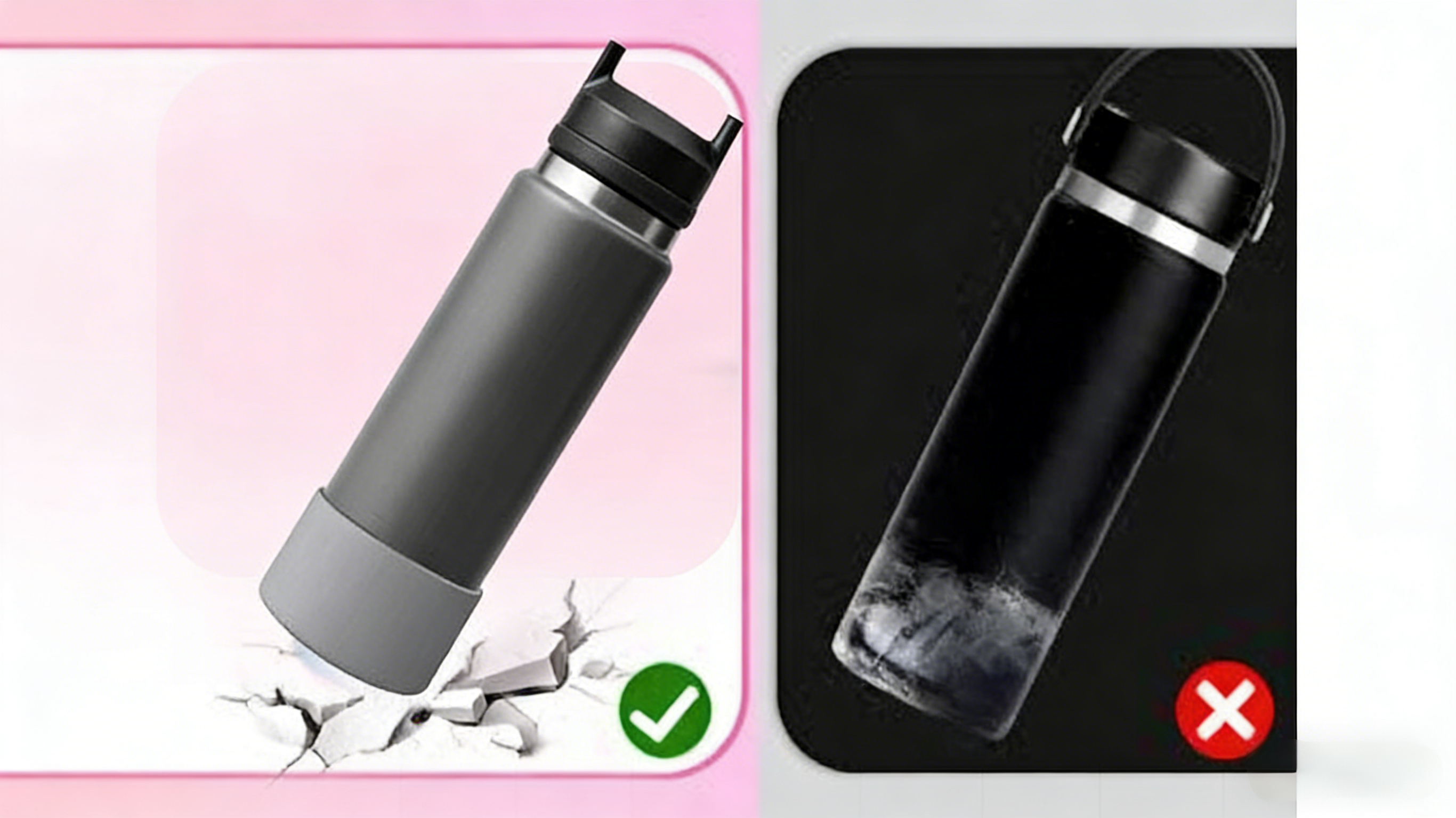 bottle with boot cover compare