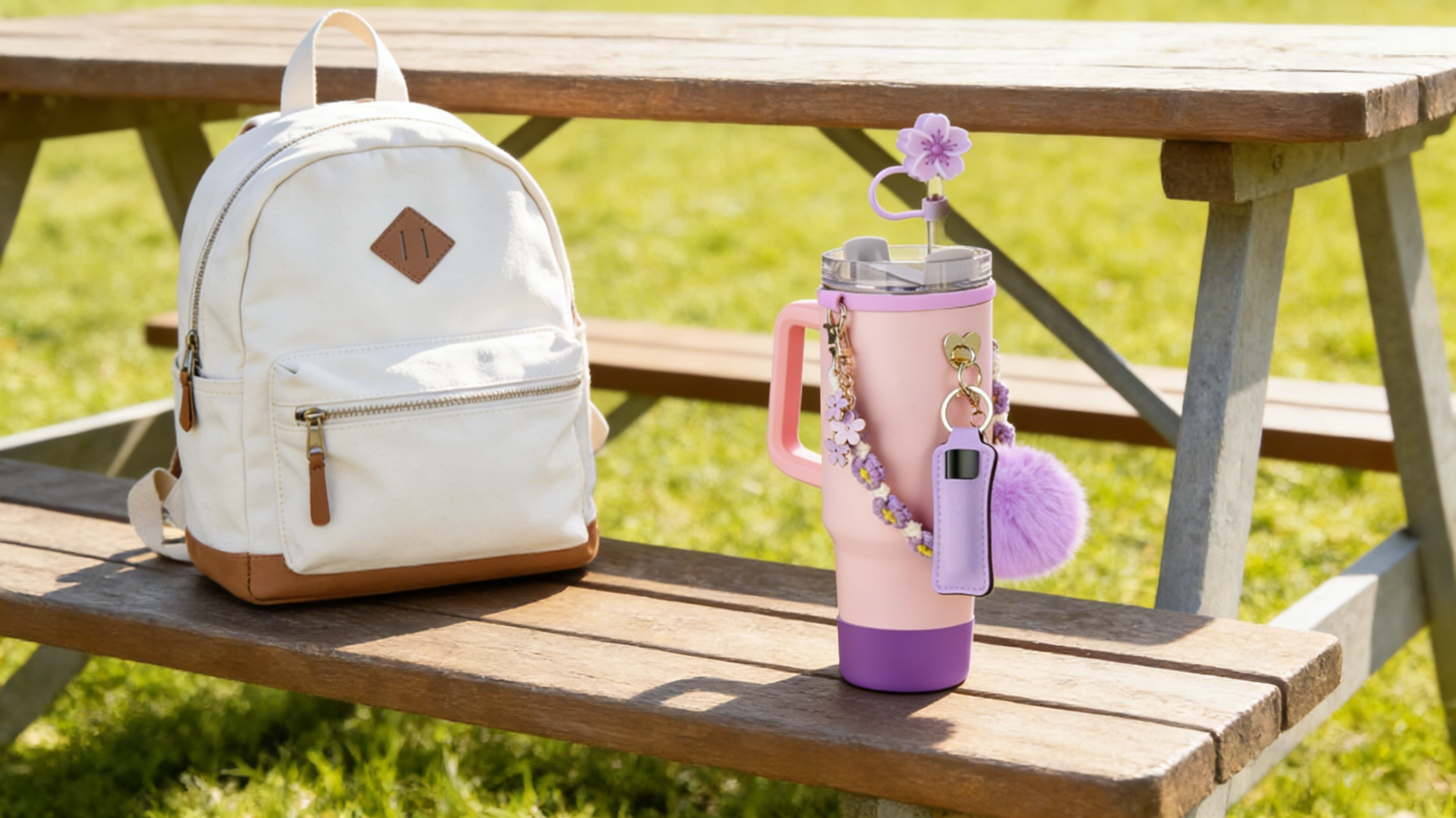 stanley cup with accessories