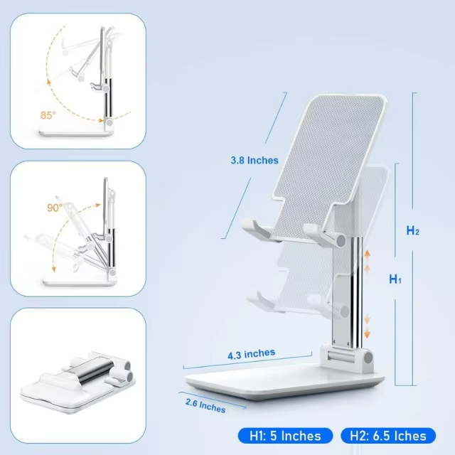 Fully Adjustable Phone Holder for Desk