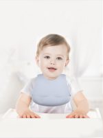 Adjustable Baby Feeding Bib with Large Pocket Food Catcher