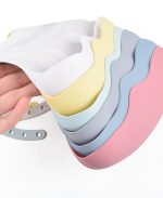 Adjustable Baby Feeding Bib with Large Pocket Food Catcher