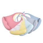 Adjustable Baby Feeding Bib with Large Pocket Food Catcher