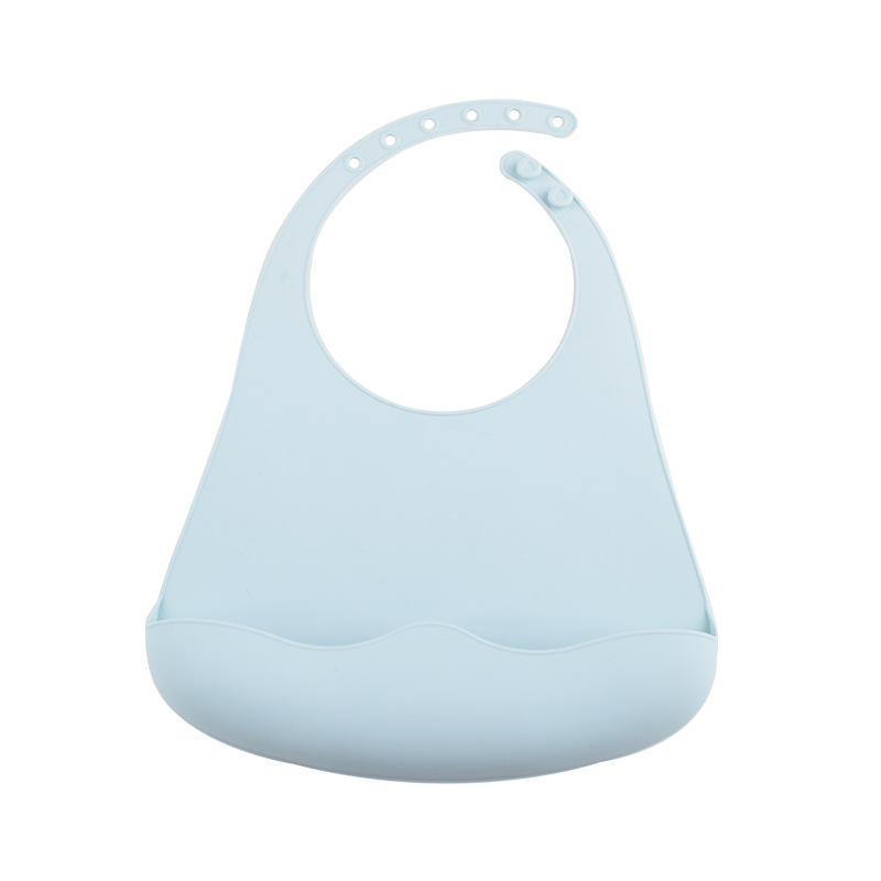 Adjustable Baby Feeding Bib with Large Pocket Food Catcher