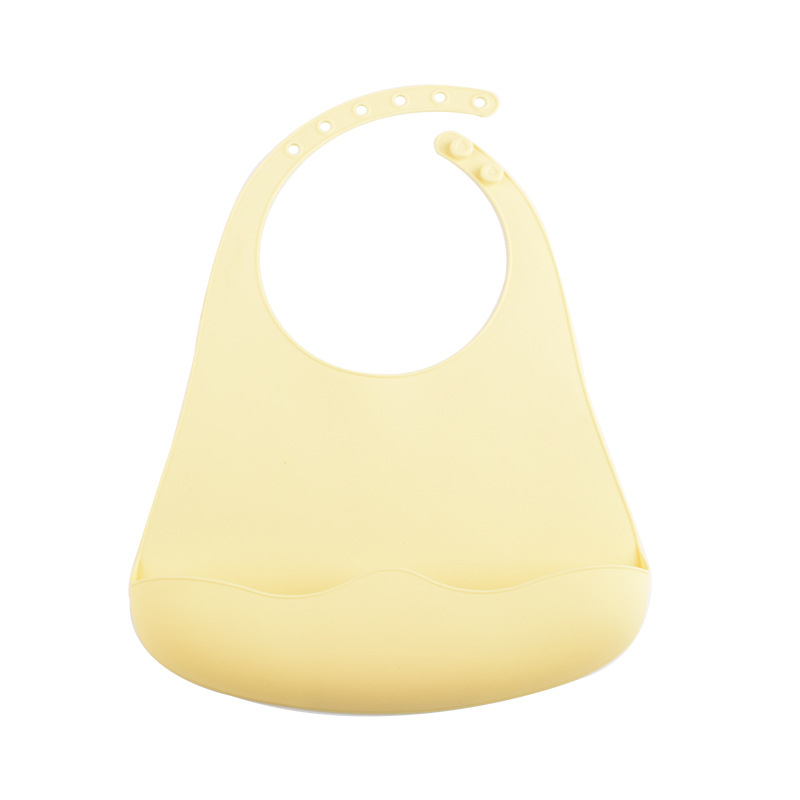 Adjustable Baby Feeding Bib with Large Pocket Food Catcher