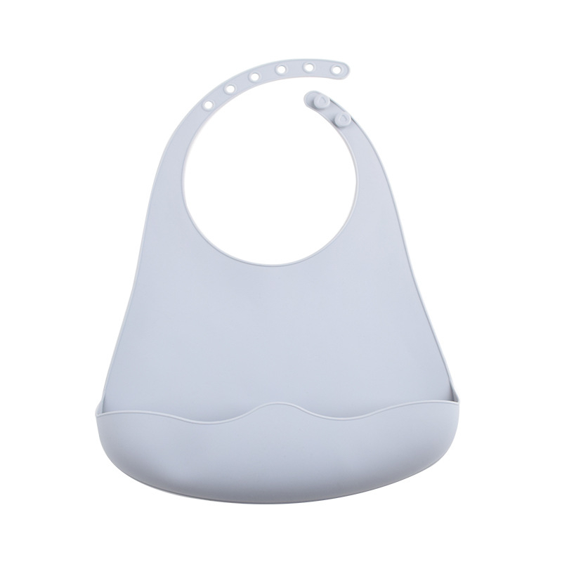 Adjustable Baby Feeding Bib with Large Pocket Food Catcher