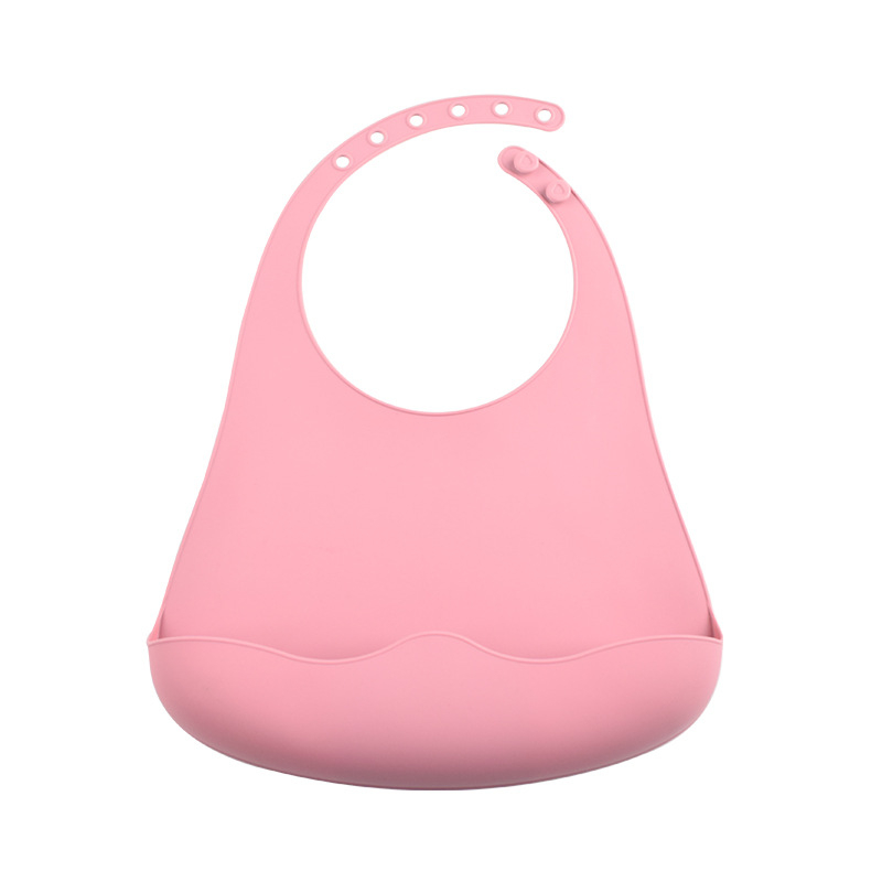Adjustable Baby Feeding Bib with Large Pocket Food Catcher