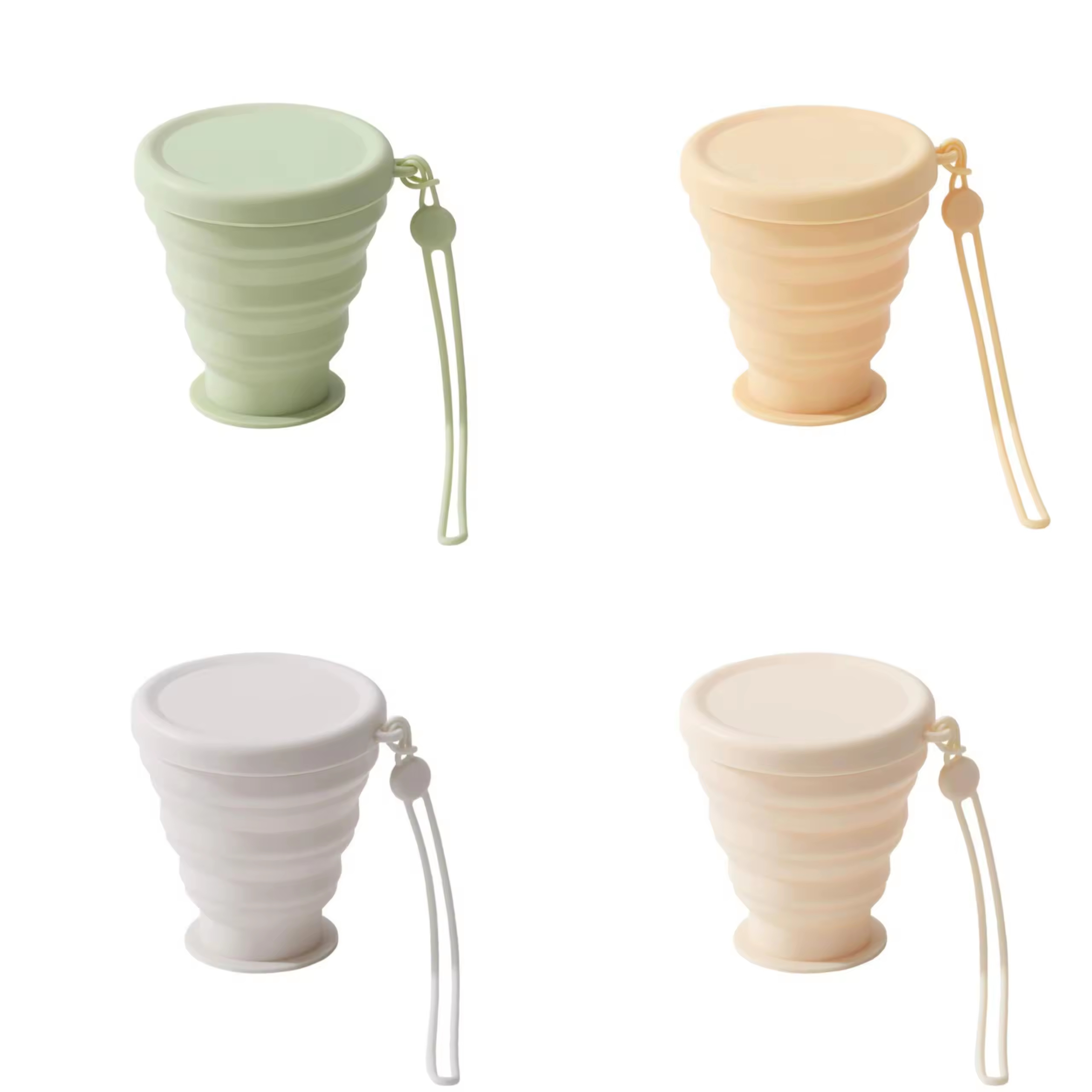 Foldable Silicone Water Cup with Lid