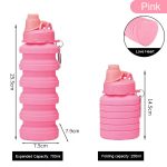 Foldable Silicone Waterbottle with Lid & Strap