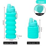 Foldable Silicone Waterbottle with Lid & Strap