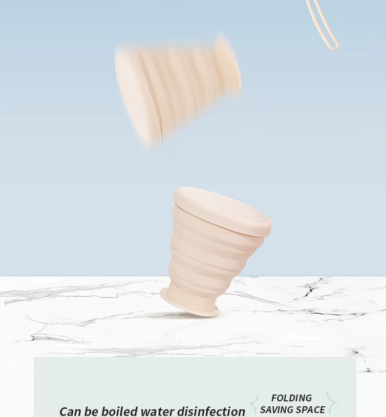 Foldable Silicone Water Cup with Lid