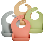 BPA Free Waterproof Silicone Baby Bibs