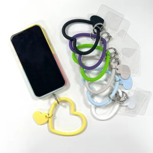 Silicone Heart Loop Phone Lanyard