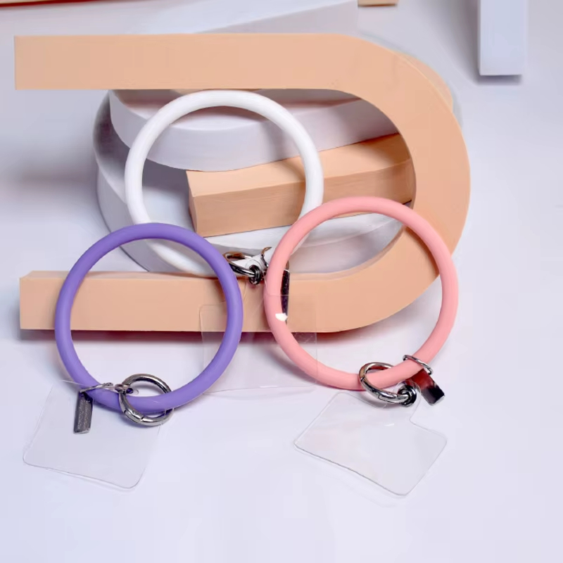 Silicone wristband Loop Phone Lanyard