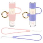 2pc Silicone Lip Balm Holder keychain