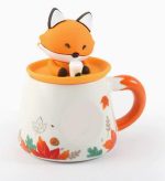 Silicone Cup Coffee Tea Lid Cute Cartoon Design