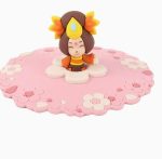 Silicone Cup Coffee Tea Lid Cute Cartoon Design