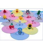 Silicone Cup Coffee Tea Lid Cute Cartoon Design