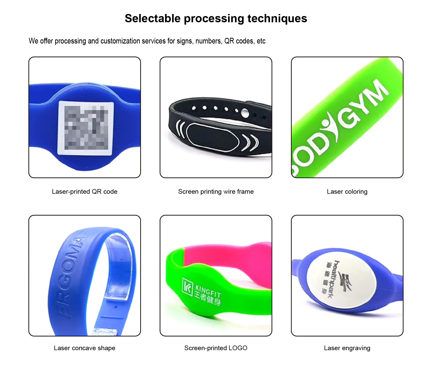 rfid wristband 13.56MHZ Black Silicone Adjustable size