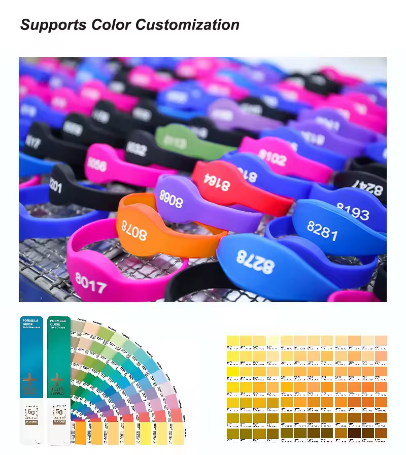 rfid wristband 13.56MHZ Silicone Adjustable size