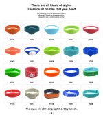 rfid wristband 13.56MHZ Black Silicone Adjustable size