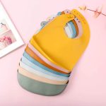Silicone Bibs Adjustable Waterproof Eating Bibs for Babies & Toddlers