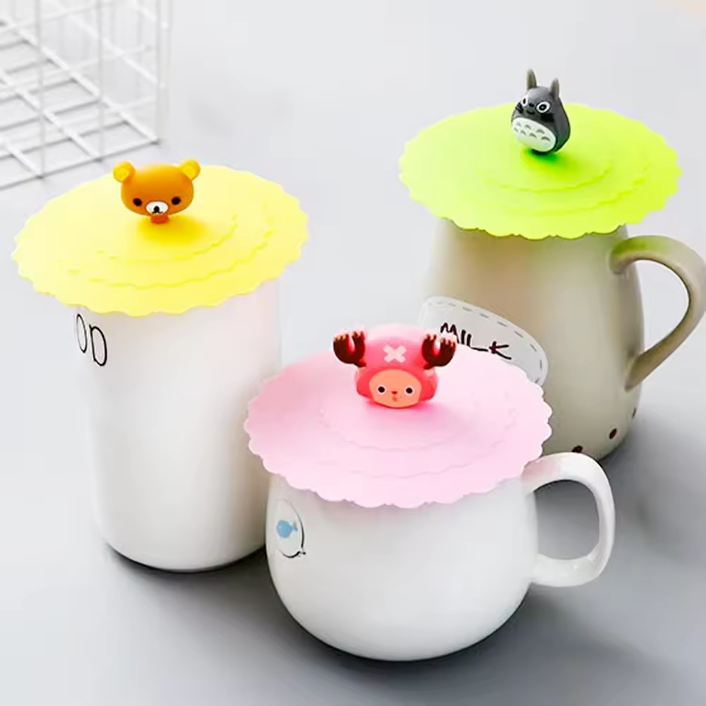 cartoon Silicone Cup Cover Lid