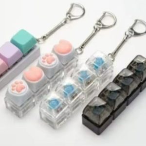 Keyboard Fidget Keychain with cartoon