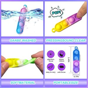 Mini Pop Fidget Keychain